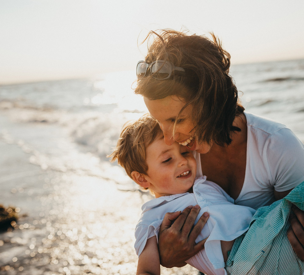 Mother and Child at the beach